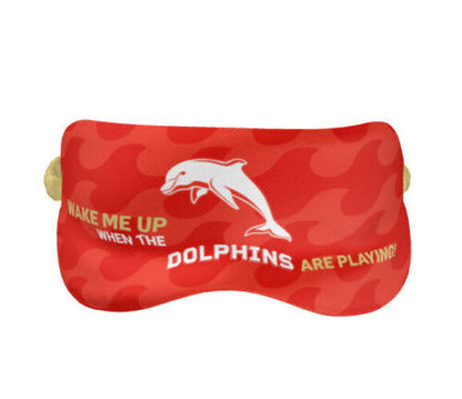 NRL Sleep Mask - Dolphins - Reversible - Washable - One Size