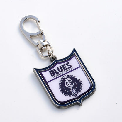 AFL Heritage Metal Key Ring - Carlton Blues - Logo Keyring - Aussie Rules