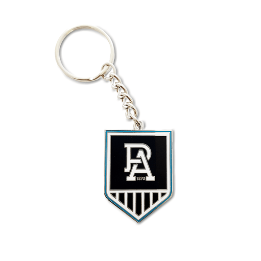 AFL Logo Metal Key Ring - Port Adelaide Power - Keyring - Aussie Rules - TROFE