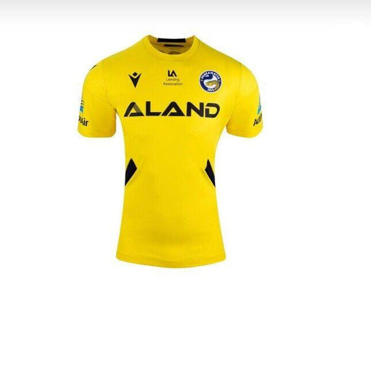 NRL 2023 Training Tee - Parramatta Eels - Yellow - Adult - MACRON