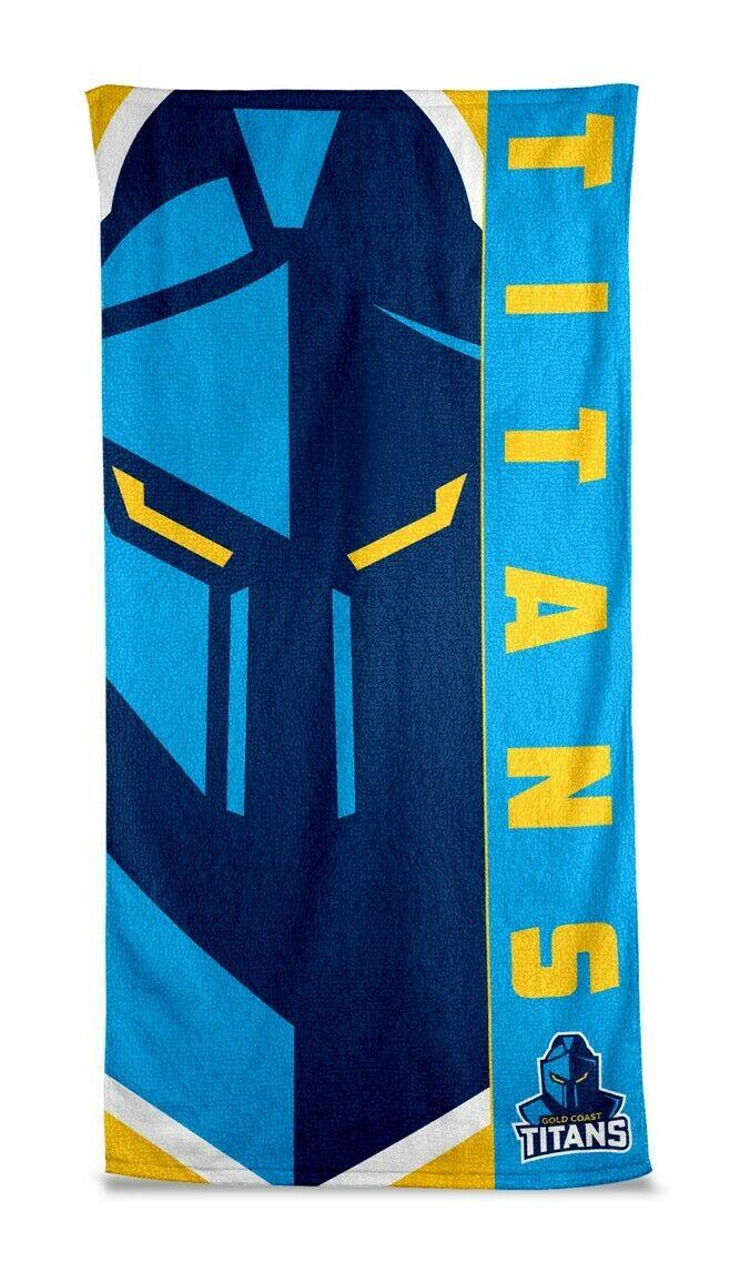 NRL Team Supporter Beach Bath Gym Towel - Gold Coast Titans