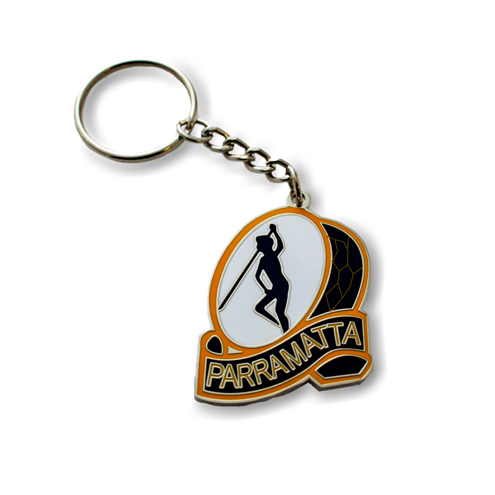 NRL Heritage Metal Key Ring  - Parramatta Eels - Logo Keyring - Rugby League