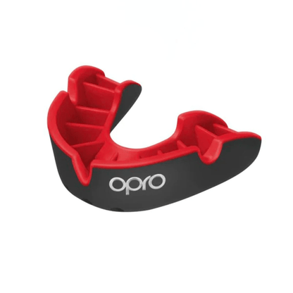 OPRO SILVER Self-Fit Mouthguard - ADULT - Age 10+ - Black/Red