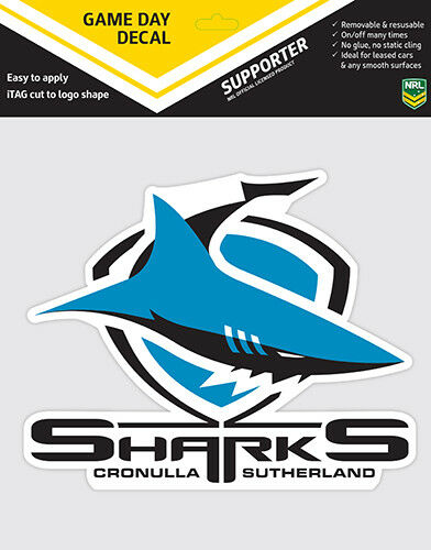 NRL Game Day Decal  - Cronulla Sharks - Car Sticker 180mm